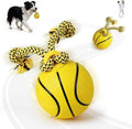 Interactive Automatic Dog Ball with Rope – Rechargeable Motion-Activated Rolling Toy with 3 Play Modes for Medium & Large Dogs
