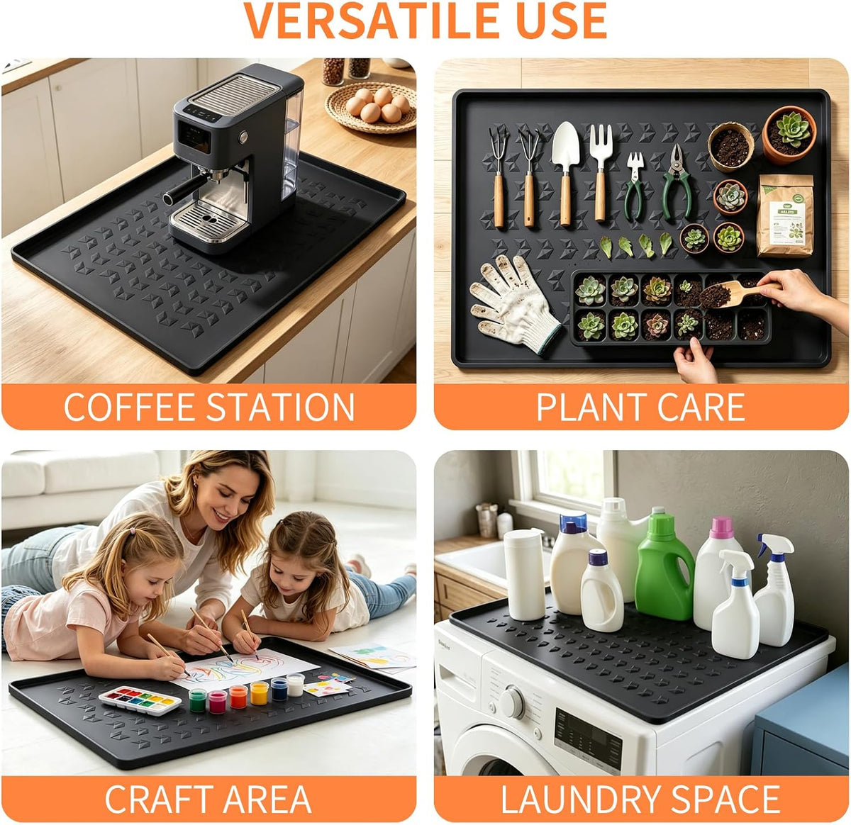 Silicone Pet Feeding Mat for Dogs & Cats – Waterproof Food & Water Bowl Placemat with Raised Edge